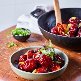 Albóndigas de NoCarne al estilo viet hao sao Albóndigas de NoCarne al estilo viet hao sao